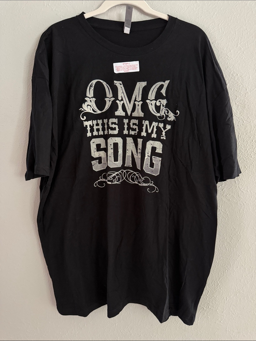Next Level Apparel Black Short Sleeve Tee with Gray Graphic